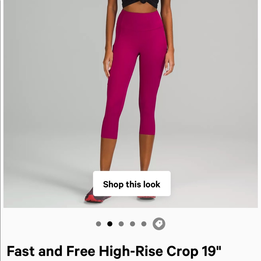 💕💕💕💕SOLD💕💕💕💕💕💕💕💕lululemon fast and free high rise crop 23”